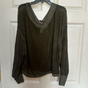 Free people olive vneck medium